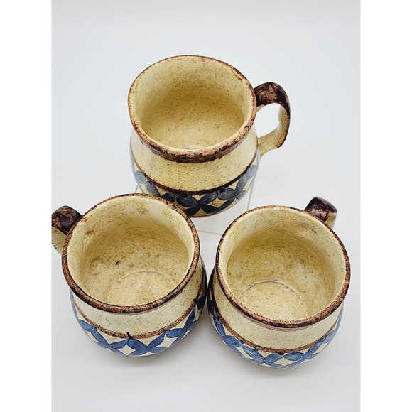 Set of 3 Vintage Chatham Pottery Mugs, Handmade Kansas USA, 1960's - Picture 2 of 7